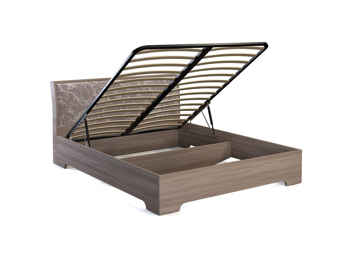 Кровать "Клара" 2000*1600 п/м (без основания) ЛДСП Ясень шимо темный