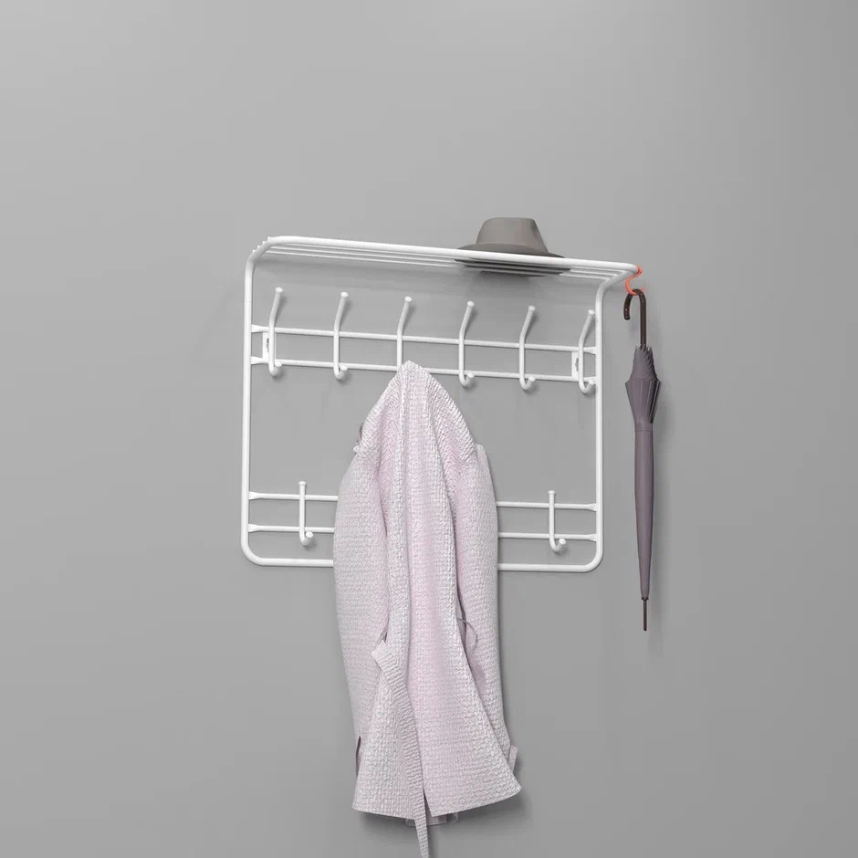 Вешалка с полкой 2-х ярусная 80 см