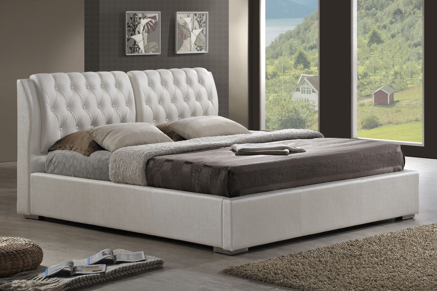 Кровать "Франческа-2" 2000х1800 без п/м стразы