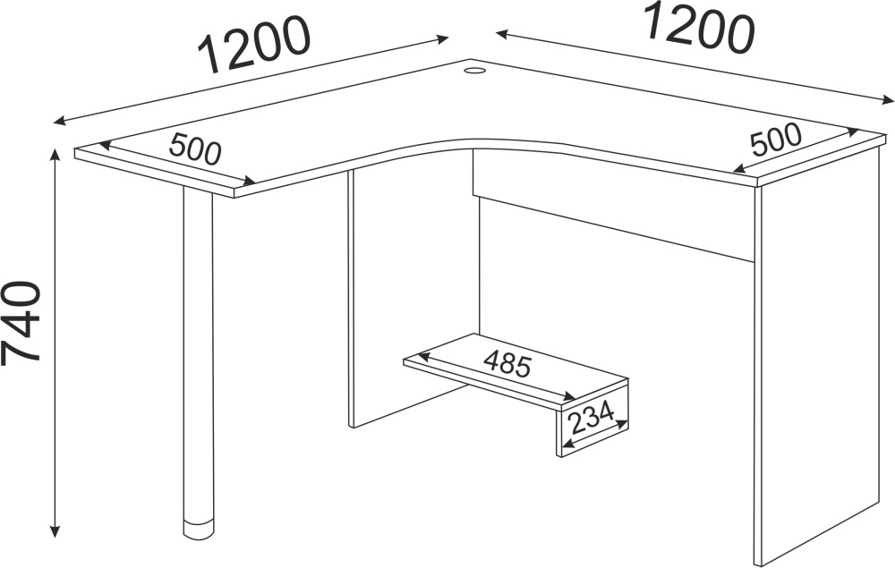 Остин Стол угловой М12