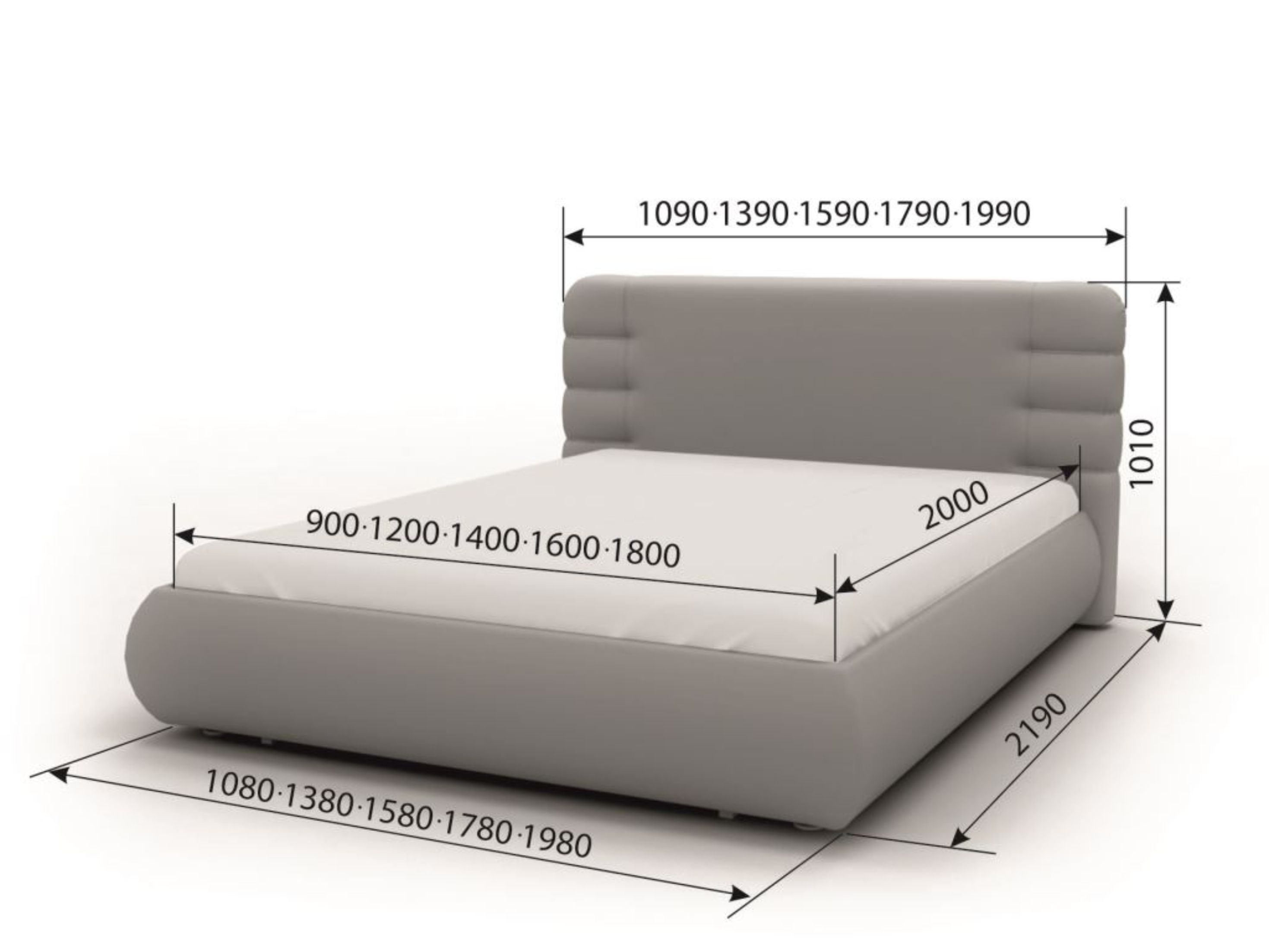 Кровать "Элегия" 2000х1800 без п/м Кровать "Элегия" 2000х1800 без п/м