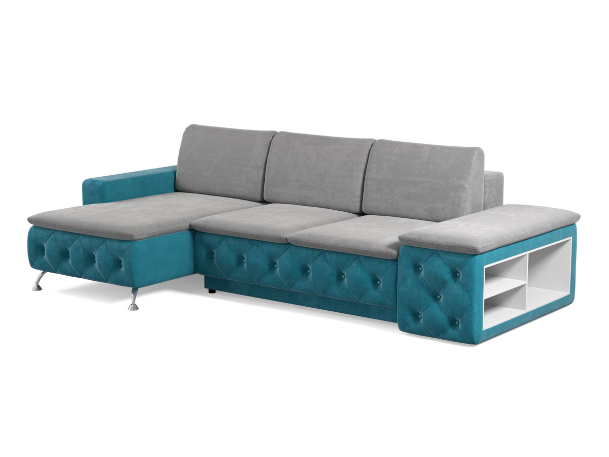 Диван-кровать угловой" Манхэттен 2" п/м пуговицы