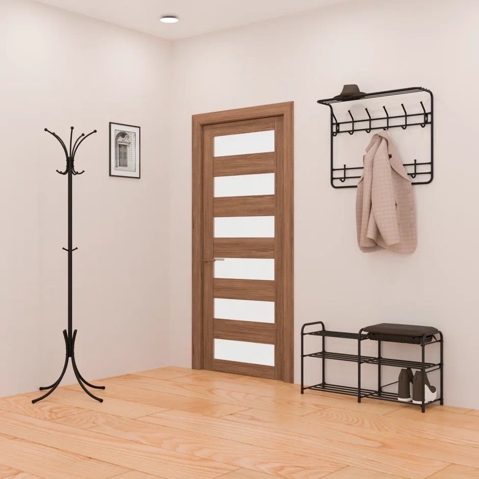 Вешалка с полкой 2-х ярусная 80 см