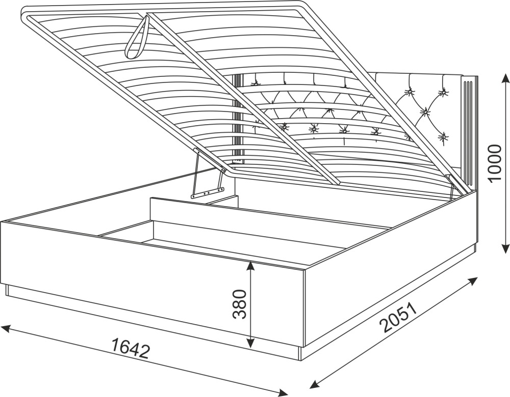 кровать Тиффани М25 (с подъемным механизмом)