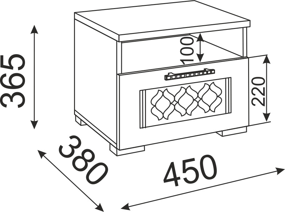 Тиффани тумба М24 Тиффани тумба М24