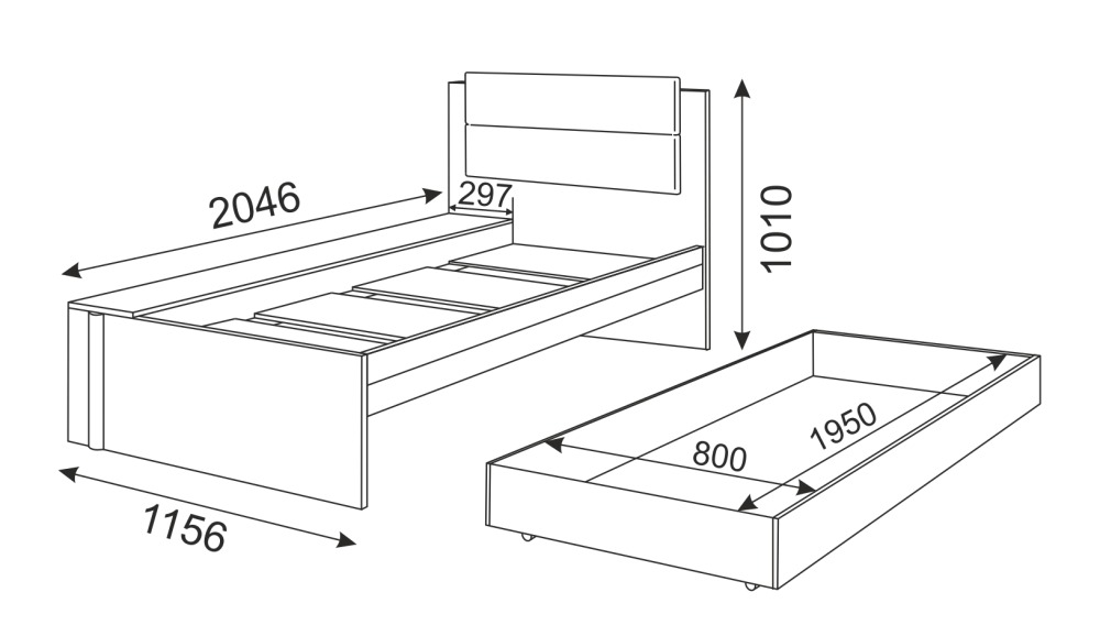 Волкер кровать М14 800*2000, 800*1950 Волкер кровать М14 800*2000, 800*1950