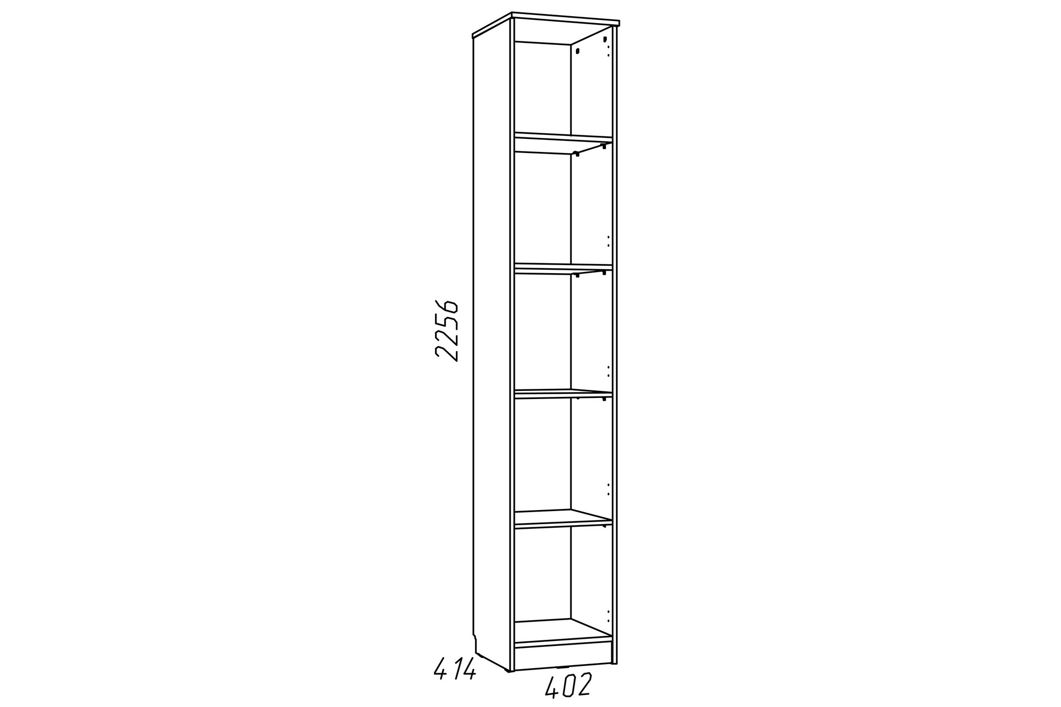 Фанк Шкаф для книг НМ 013.03-01 М