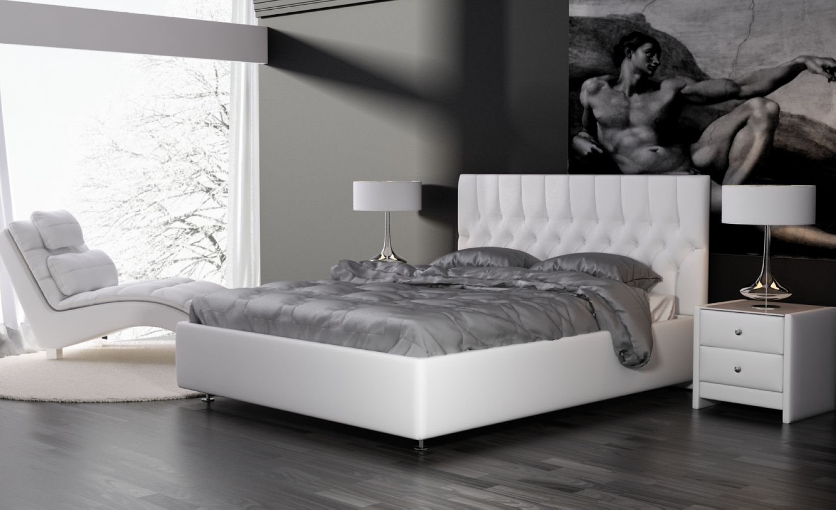 Кровать "Верона" 2000х1800 п/м стразы
