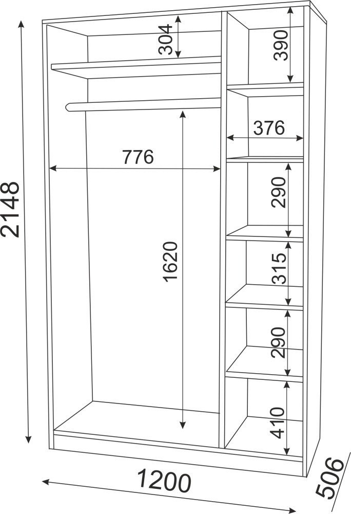 Осло Шкаф 3-х створчатый М01