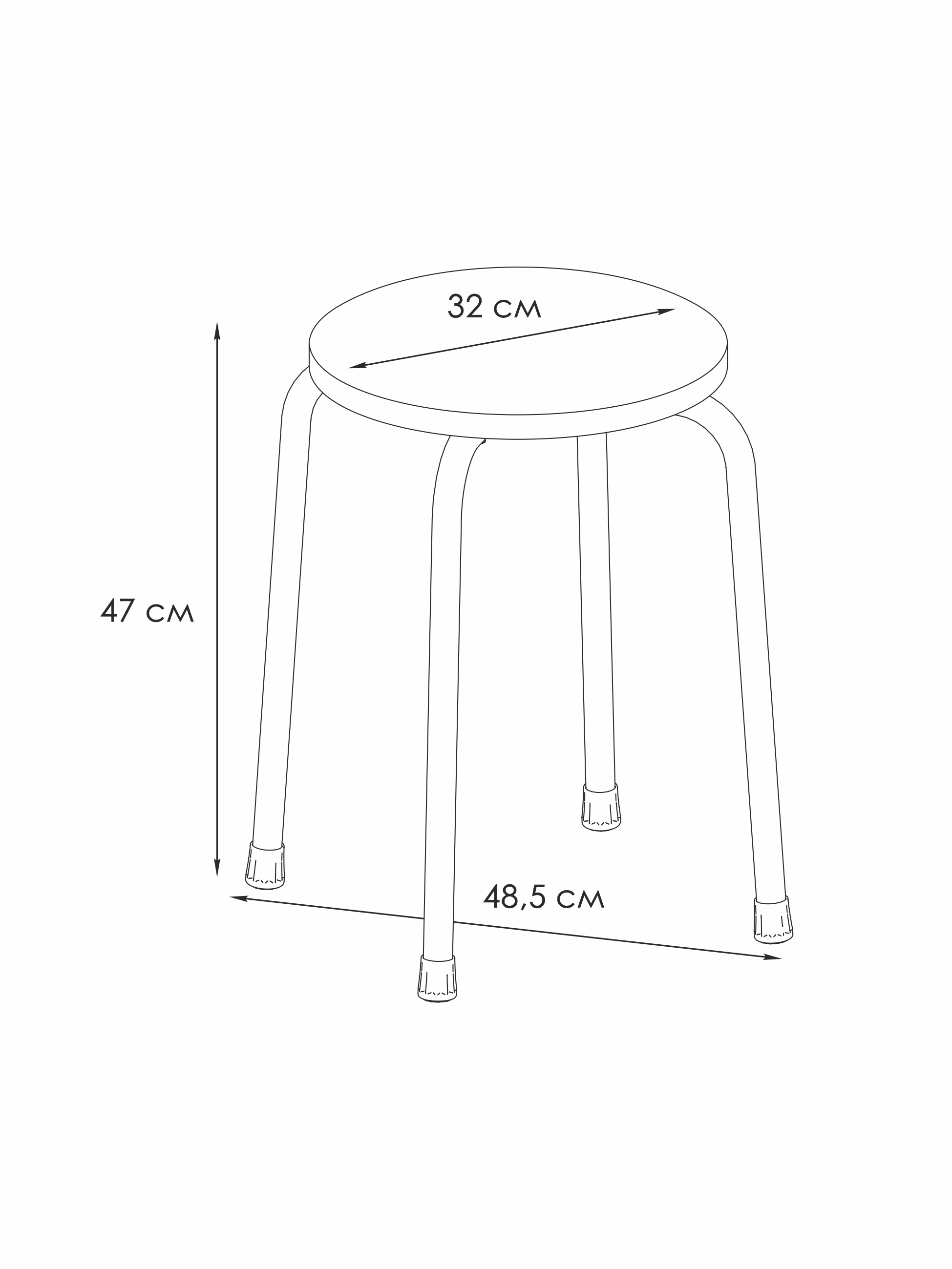 Табурет круглый Пенёк легкий 180