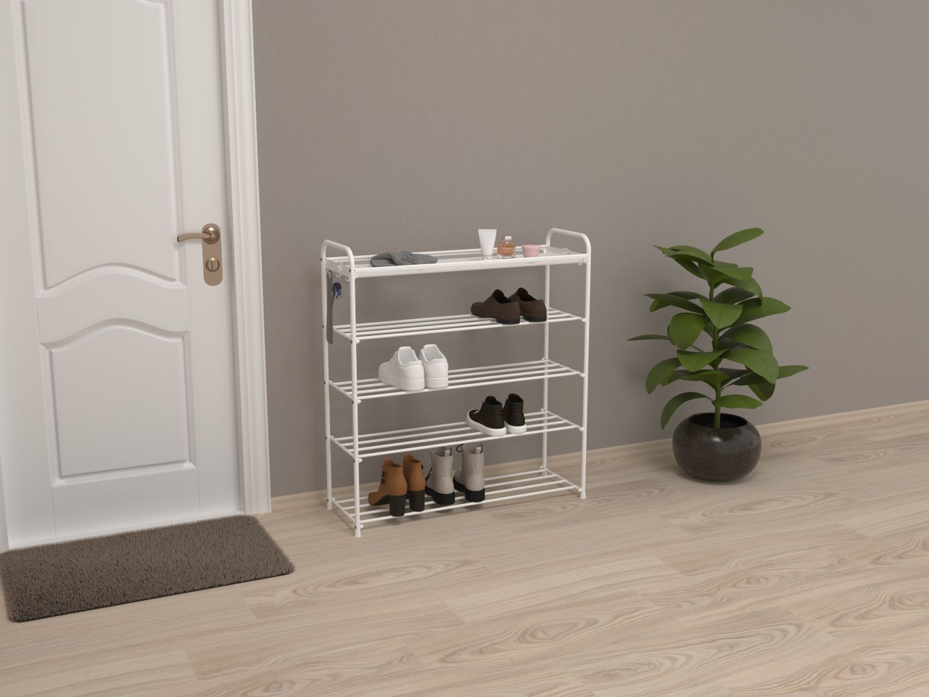 Подставка для обуви "Альфа 35" 5-ти полочная 90 см 