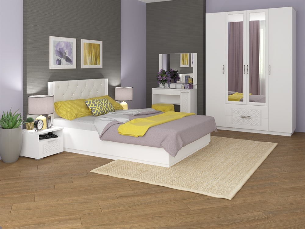 Тиффани шкаф с ящиками М28 4-х створчатый