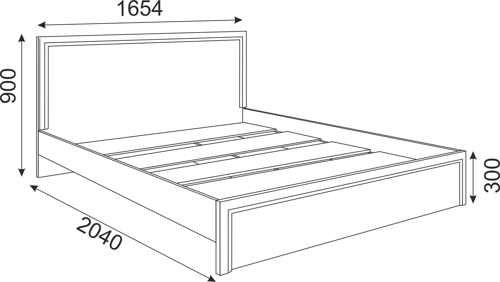 Беатрис Кровать М06 1,6 стандарт с настилом