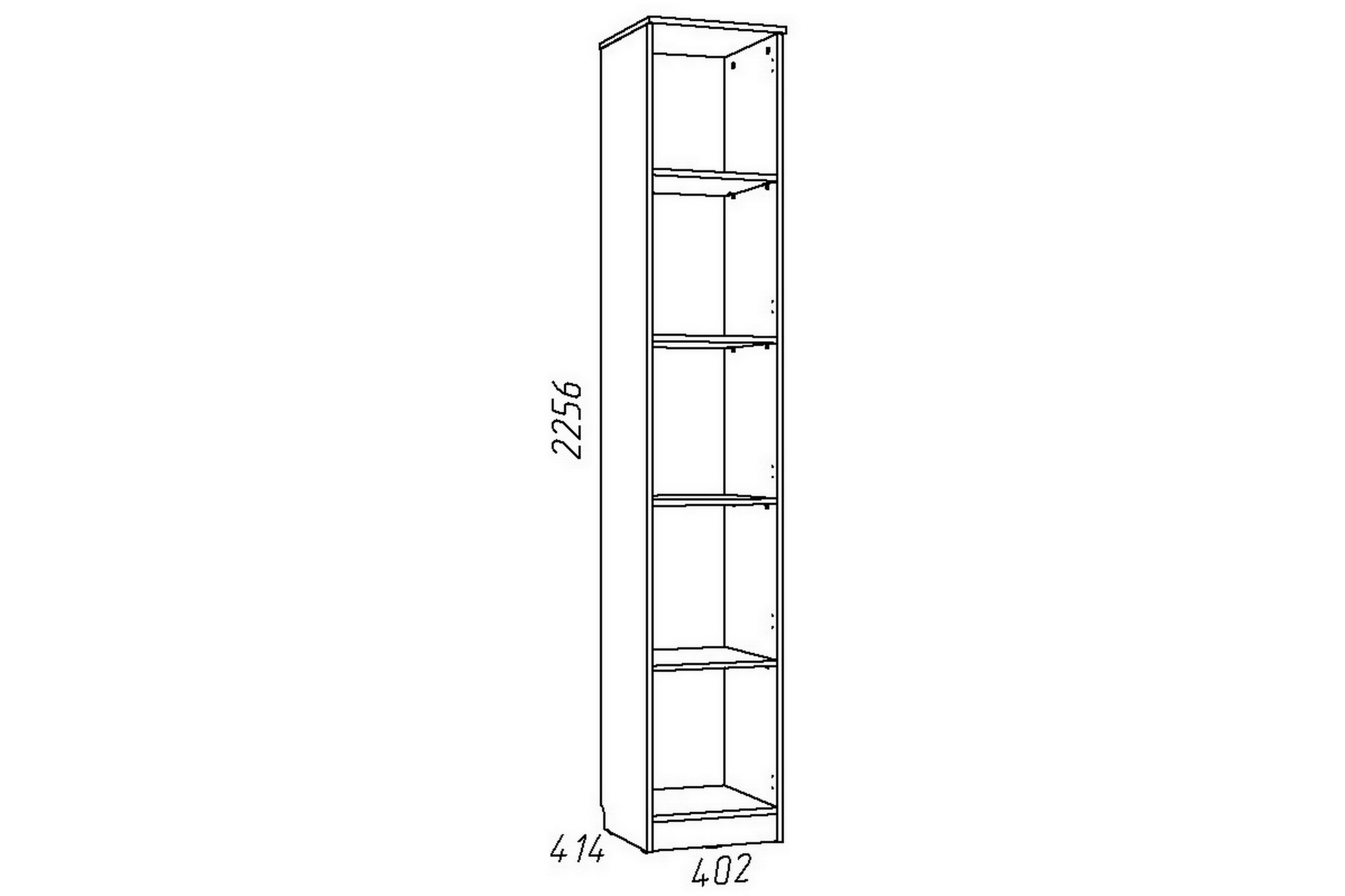 Акварель Шкаф для книг НМ 013.03-01 М