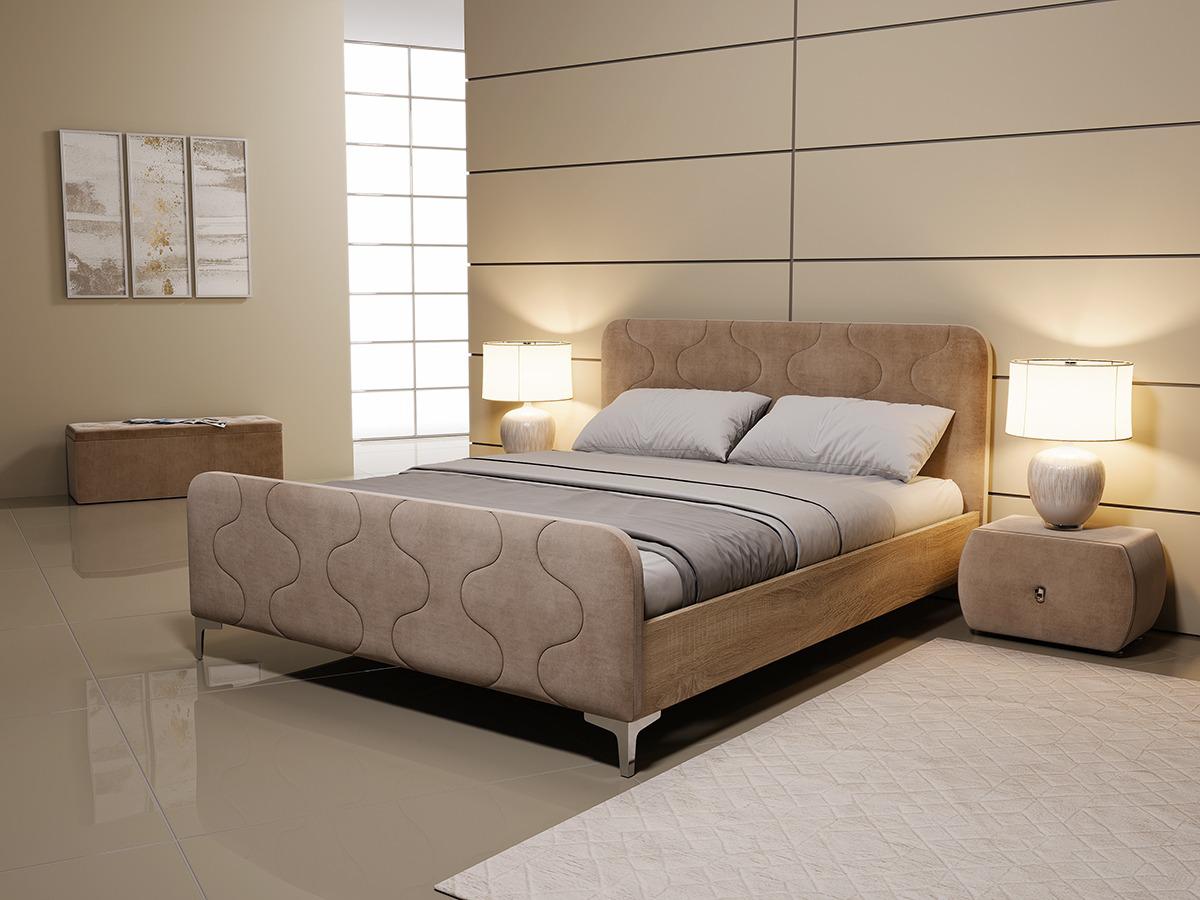 Кровать "Скандия 2" с декоративной строчкой (без основания)