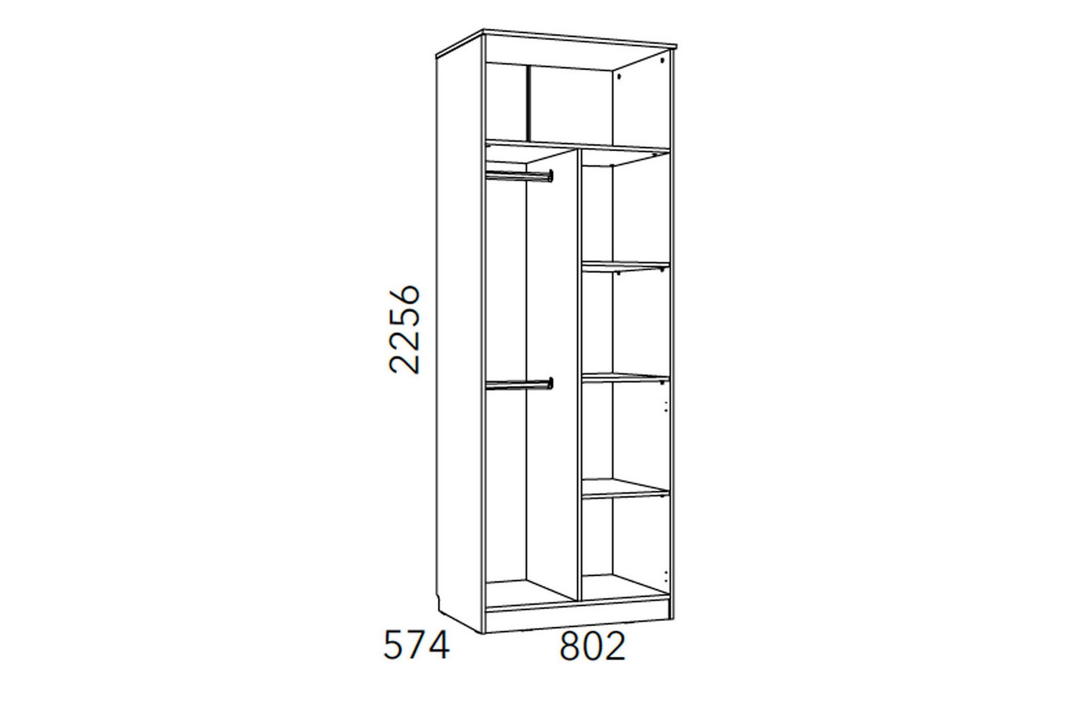 Фанк Шкаф для одежды НМ 014.07 М