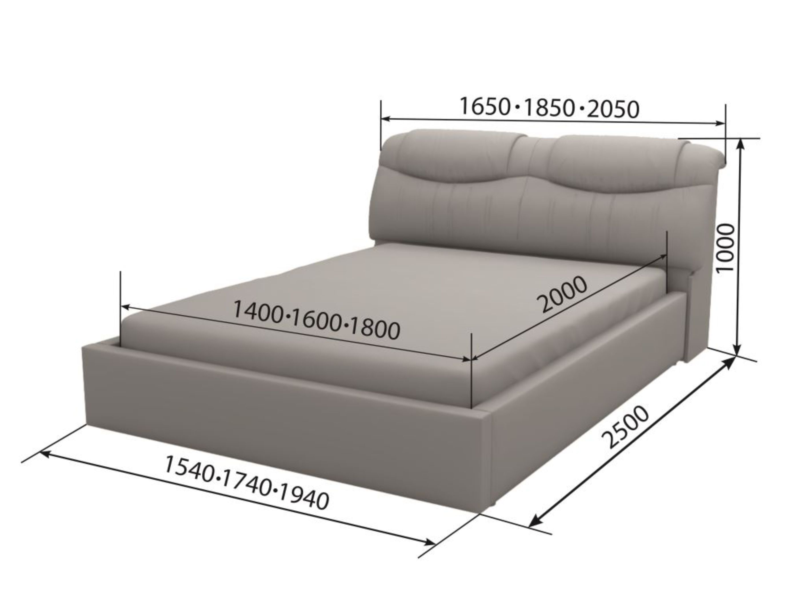 Кровать "Диана" 2000 х 1400 без п/м