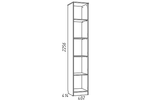 Фанк Шкаф для книг НМ 013.03-01 М