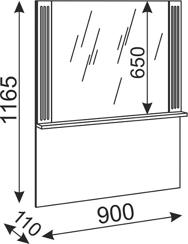 Тиффани зеркало М37 для стола 
