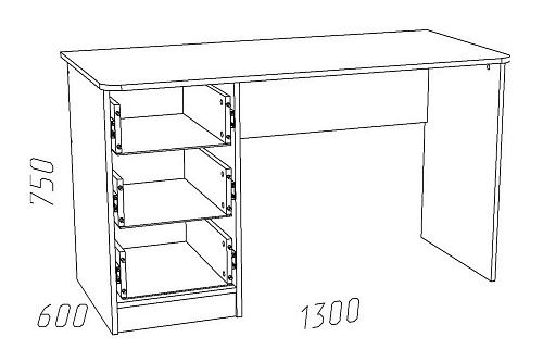Акварель Стол письменный НМ 011.47-01 М2
