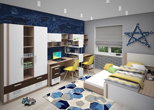 Волкер Шкаф трёхсекционный М02