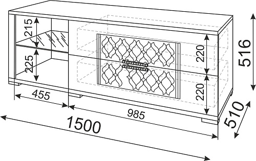 Тиффани тумба ТВ М03