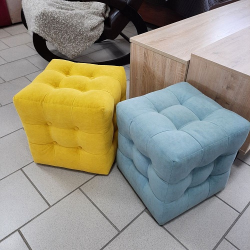 Пуф Кубический "Леонардо" с  пуговицами