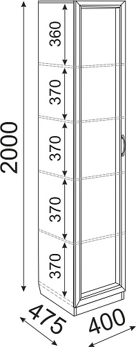 Остин Пенал полки 400 М03