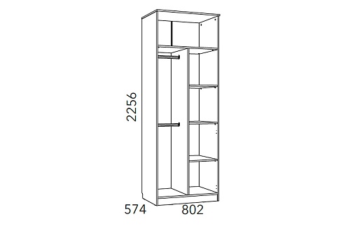 Фанк Шкаф для одежды НМ 014.07 М