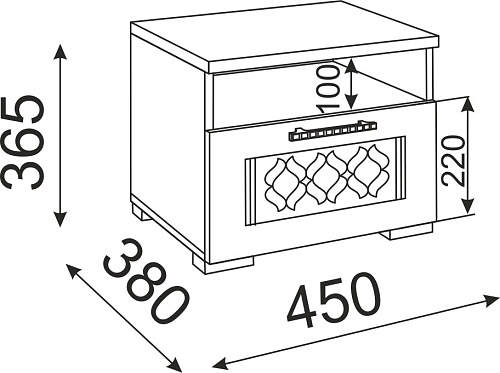 Тиффани тумба М24