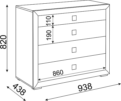 Глэдис М26 Комод малый 