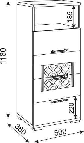 Тиффани комод малый М10