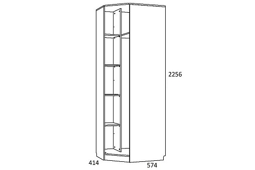 Акварель Шкаф угловой НМ 013.04-02 М