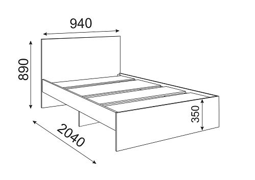 Кровать Осло М-11 Лайт (с настилами)