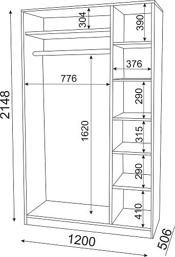 Осло Шкаф 3-х створчатый М01 Осло Шкаф 3-х створчатый М01