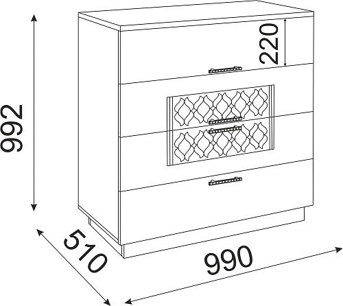 Тиффани комод М23 Тиффани комод М23