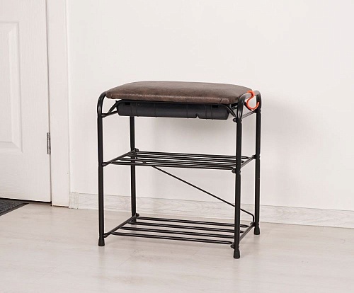 Подставка для обуви "Альфа 13"  3-х пол. с сид. с ящиком 45 см