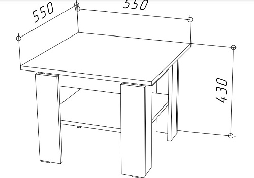 Стол журнальный STERN 550 Стол журнальный STERN 550