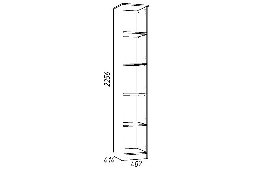Акварель Шкаф для книг НМ 013.03-01 М