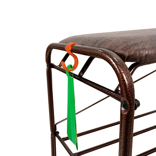 Подставка для обуви  "Альфа 32" 2-х полочная с сиденьем 80 см