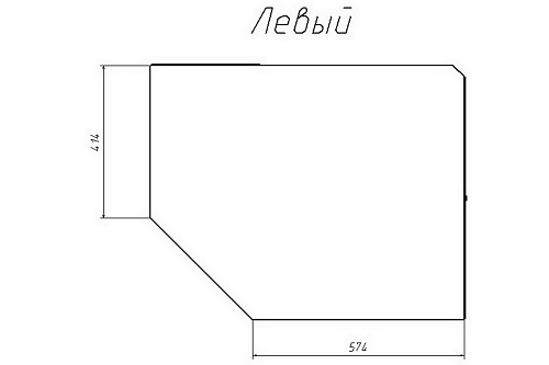 Фанк Шкаф угловой левый НМ 013.04-02 М