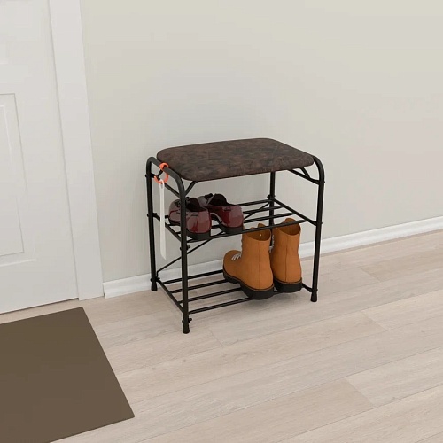 Подставка для обуви "Альфа 13" 3-х полочная с сиденьем 45 см