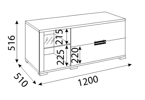 Мармарис М14 ТВ-тумба малая