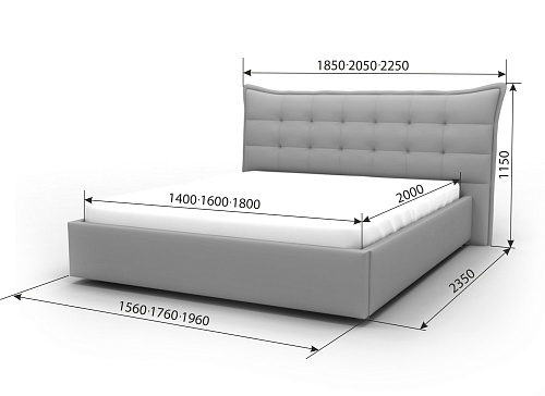 Кровать "Агата"(с подъемным механизмом) Кровать "Агата"(с подъемным механизмом)