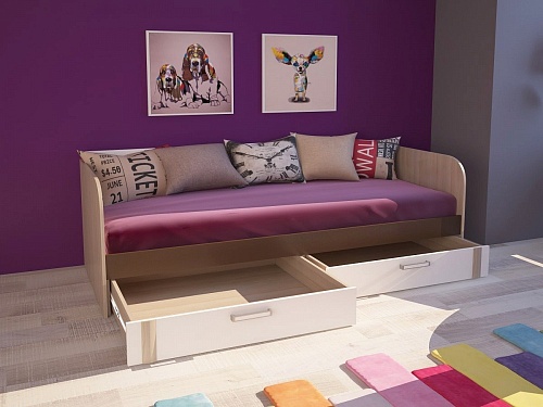 Волкер Кровать с ящиками М13